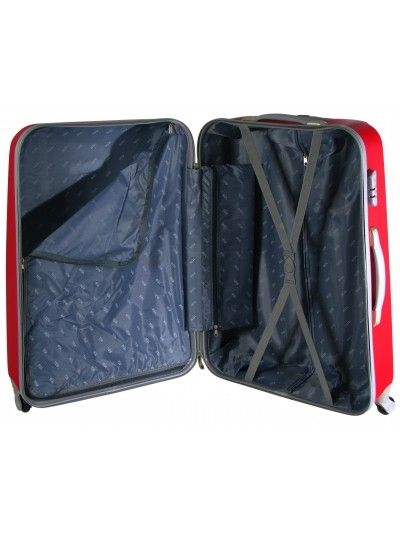 Średnia walizka na kółkach MAXIMUS 222 ABS czerwona